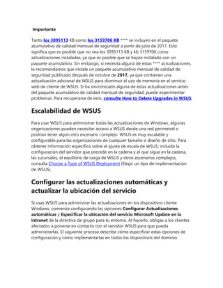 Implementar windows de cliente con windows server update services | PDF