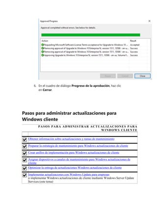 Implementar windows de cliente con windows server update services | PDF