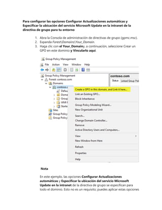 Implementar windows de cliente con windows server update services | PDF