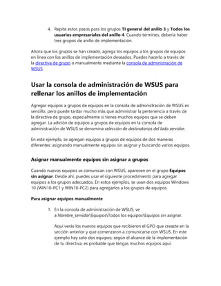 Implementar windows de cliente con windows server update services | PDF