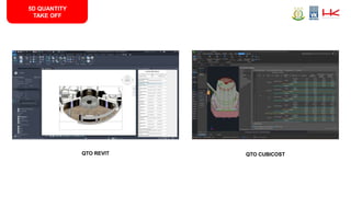 5D QUANTITY
TAKE OFF
QTO REVIT QTO CUBICOST
 