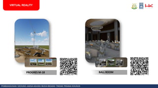 VIRTUAL REALITY
PROGRES M-18 BALL ROOM
PEMBANGUNAN GEDUNG JAKSA AGUNG MUDA BIDANG TINDAK PIDANA KHUSUS
 