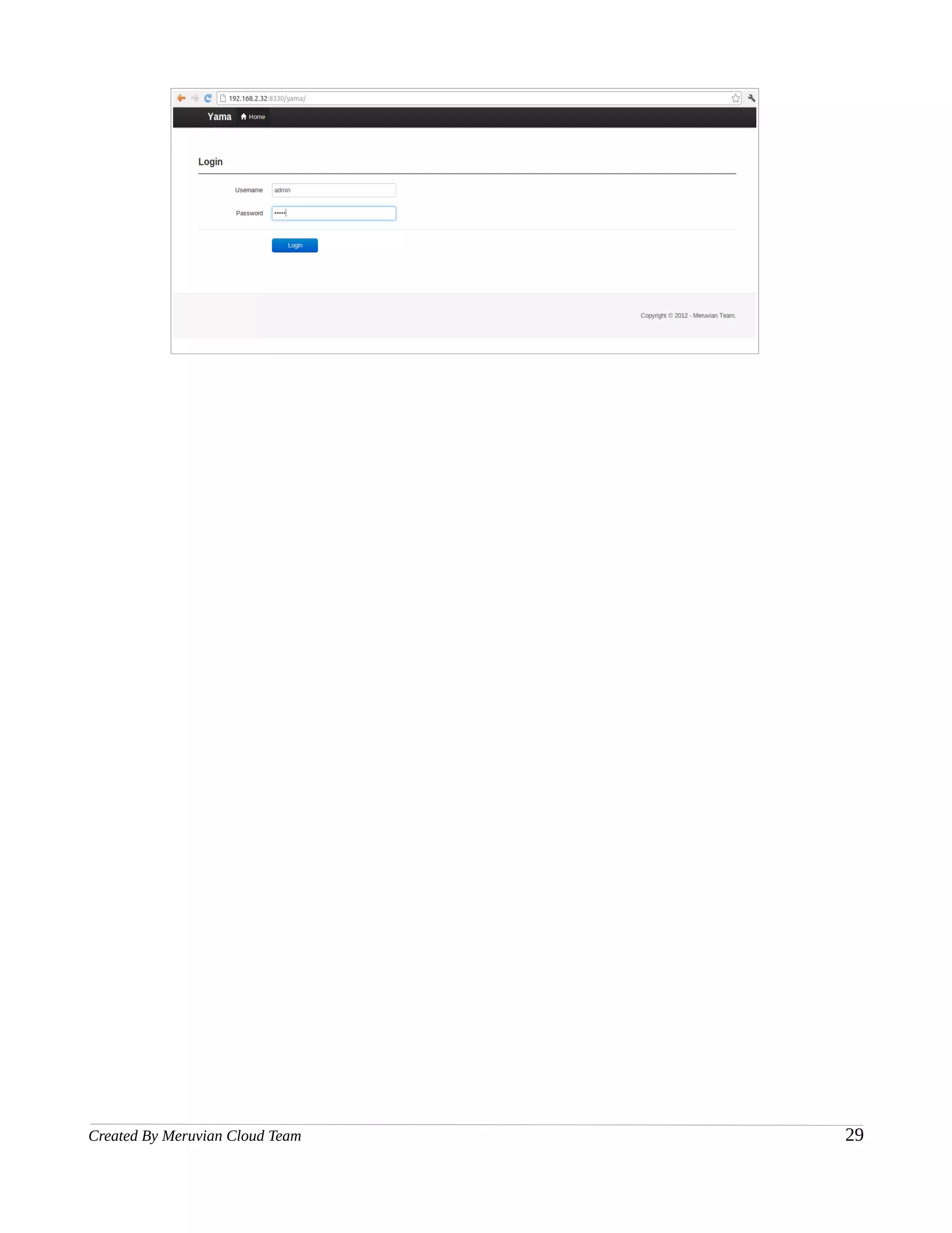 Created By Meruvian Cloud Team   29
 