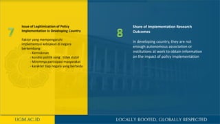 A Critical Account of Policy Implementation Theories: Status and ...