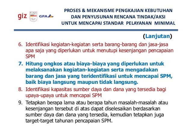 Proses Penyusunan Rencana Aksi Penerapan dan Pencapaian SPM