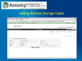 Adding Receipt Storage Codes 