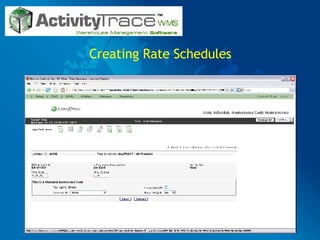 Creating Rate Schedules 