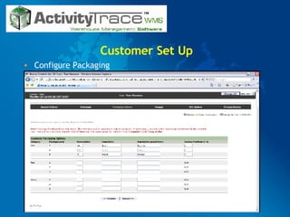 Customer Set Up Configure Packaging 