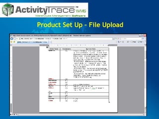 Product Set Up – File Upload 