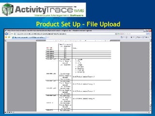 Product Set Up – File Upload 