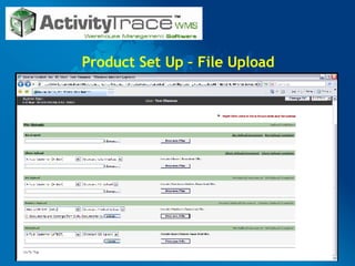 Product Set Up – File Upload 