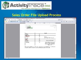 Sales Order File Upload Process 