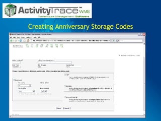 Creating Anniversary Storage Codes  