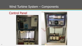 Control Panel
Wind Turbine System – Components
19
 