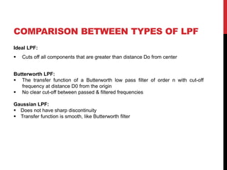 Lpf Type Implementation and comparison of Low pass filters in Frequency domain ...