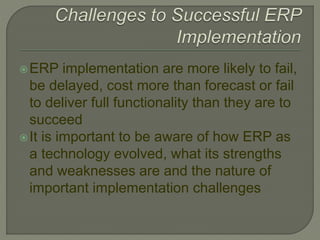 ERP Implementation challenges | PPTX