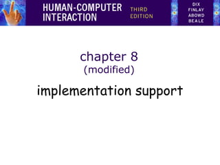chapter 8
       (modified)

implementation support
 