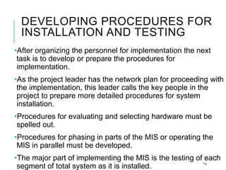 Implementation Evaluation And Maintenance Of The Mis Ppt Implementation Evaluation And Maintenance Of The Mis Ppt