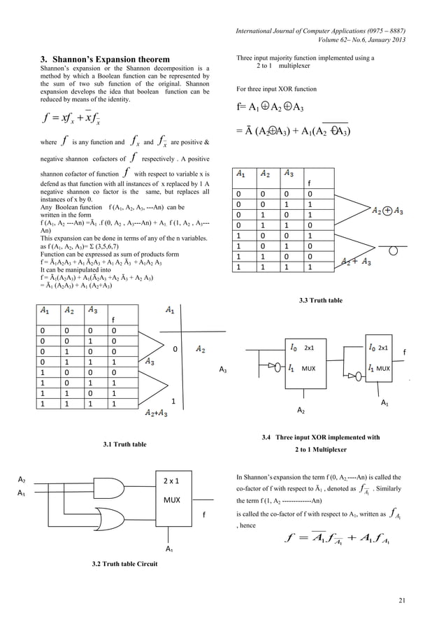 Implementation of boolean function through1 multiplexer | PDF | Free ...
