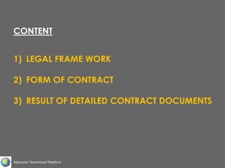 Implementation of construction project with detailed contract documents r1