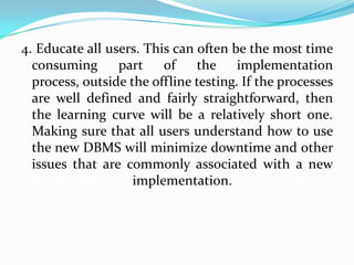 Implementation of dbms | PPTX