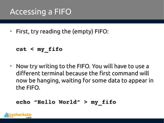 Implementation of FIFO in Linux | PPT