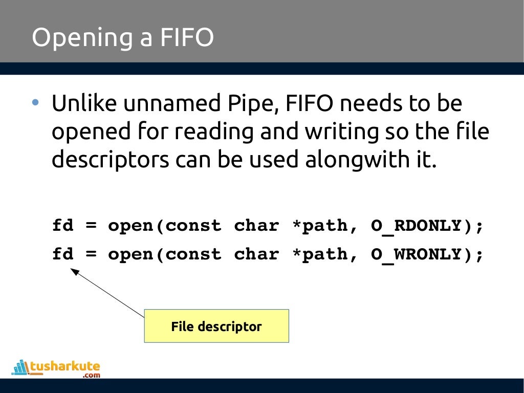 Implementation of FIFO in Linux