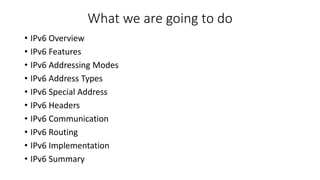 A very good introduction to IPv6 | PPTX