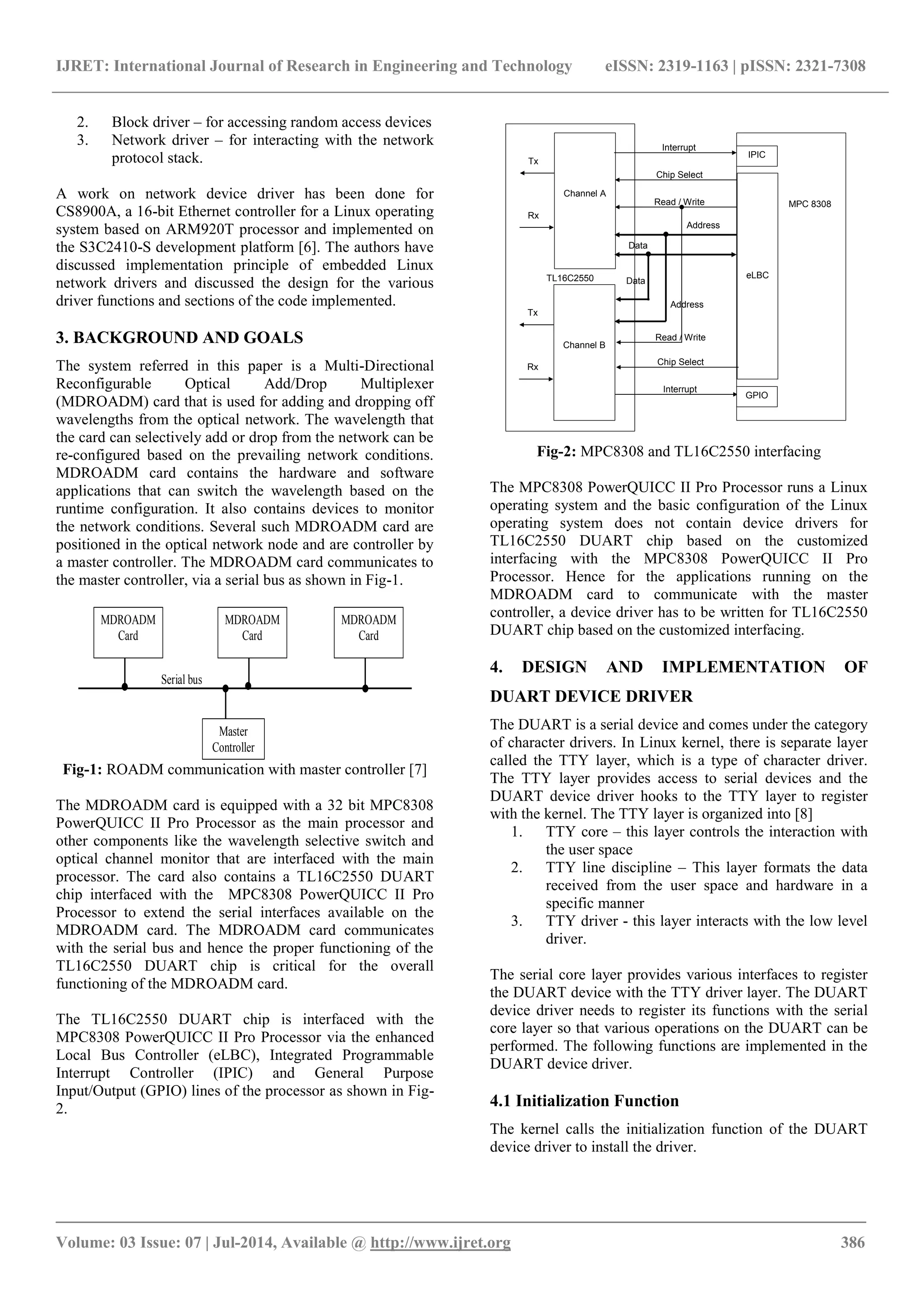 Implementation of linux based uart device driver pdf