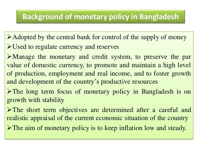 Implementation of monetary policy in bangladesh