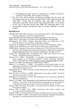 Implementation Of Risk Management In Property Projects | PDF