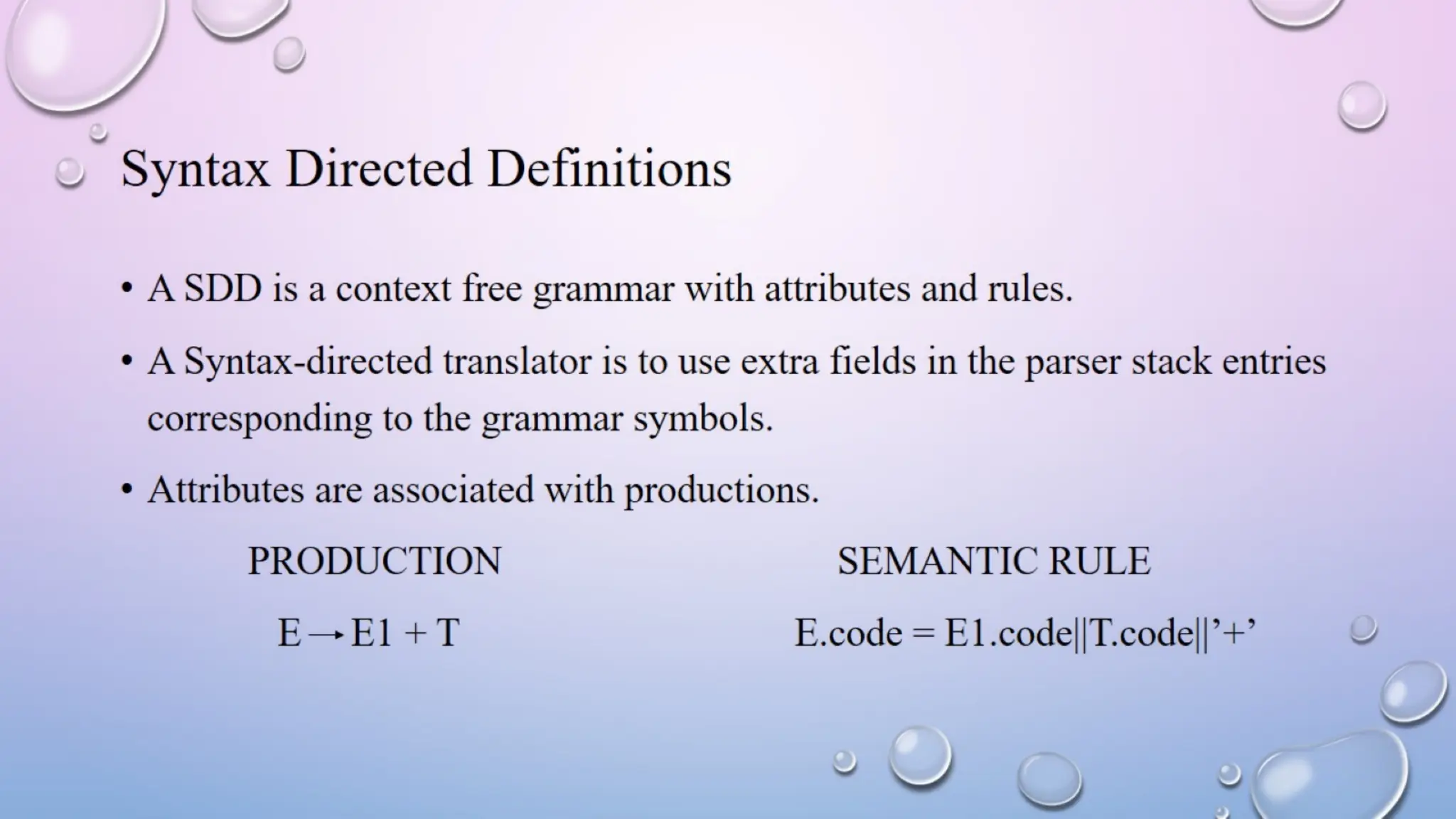Syntax directed translators intermediate | PPT