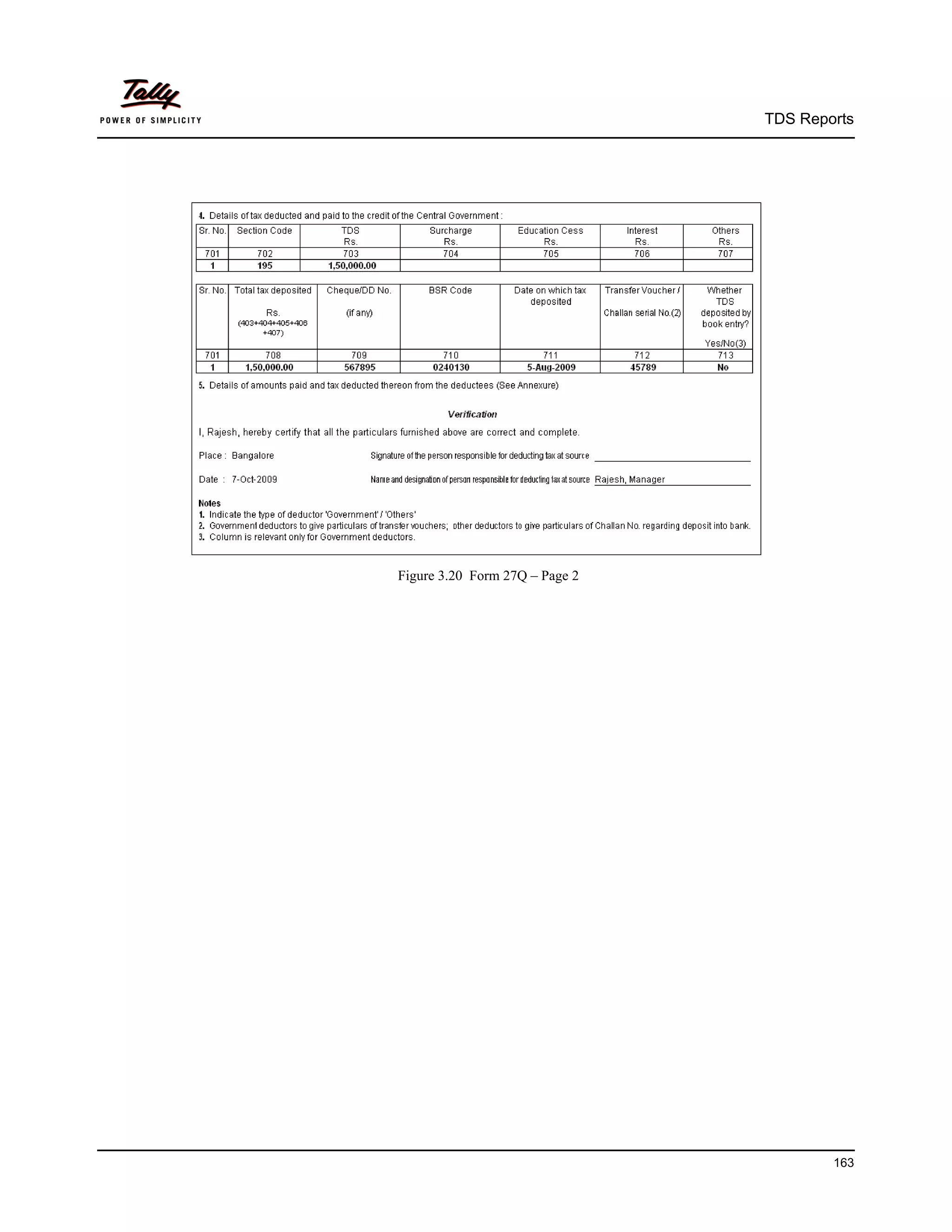 TDS Reports




Figure 3.20 Form 27Q – Page 2




                                        163
 