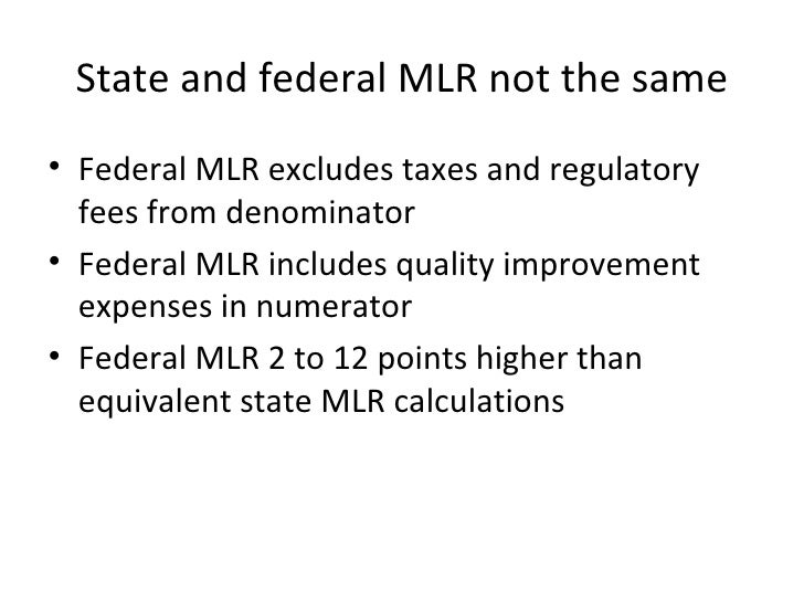 Implementation Of The Minimum Medical Loss Ratio