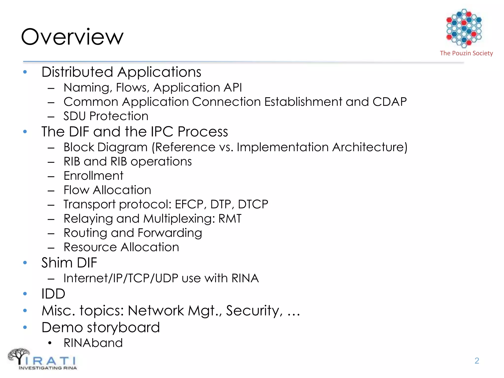 Redefined Rina RINA detailed components overview and implementation discussion | PPT