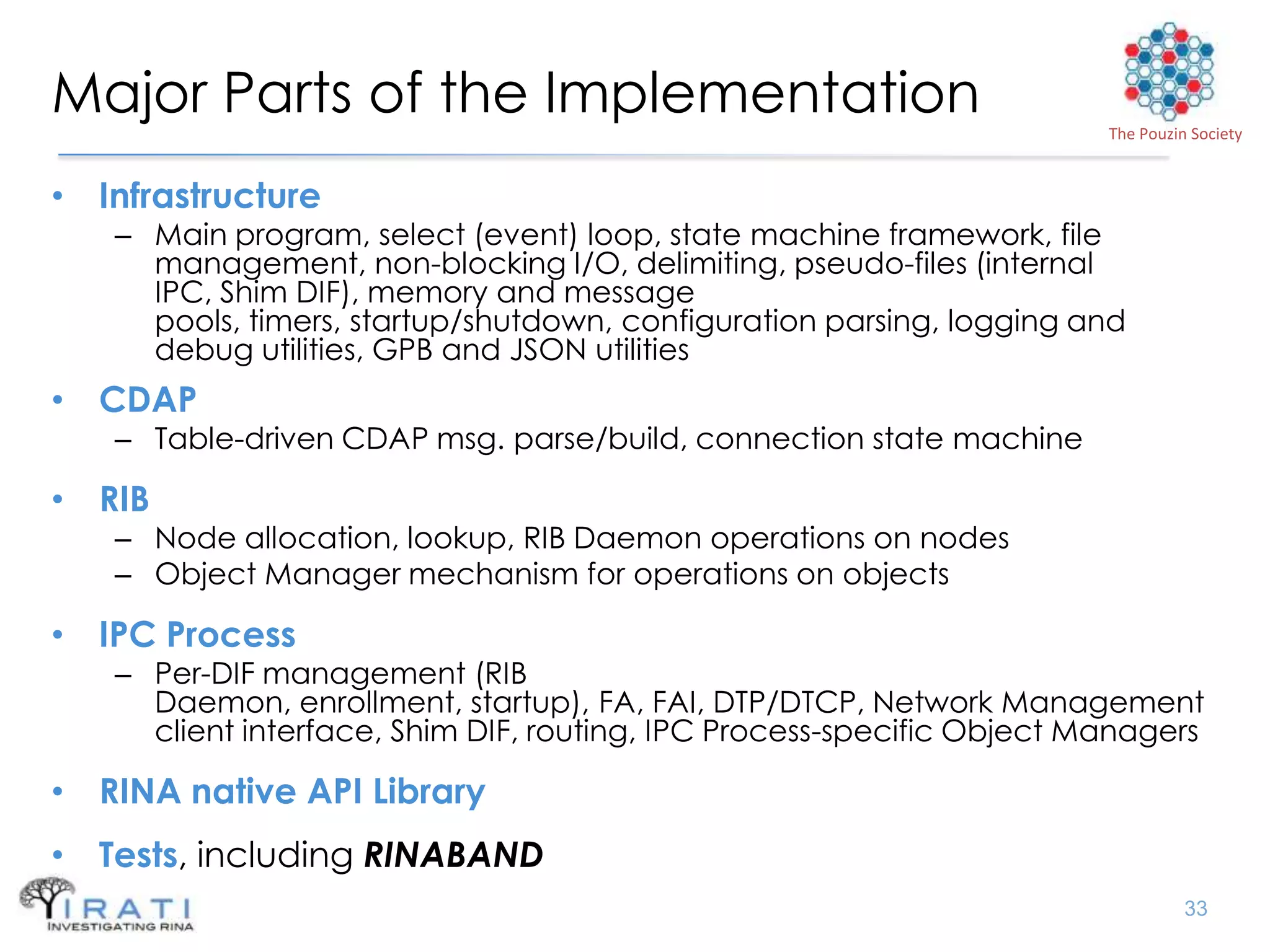 RINA detailed components overview and implementation discussion | PPTX