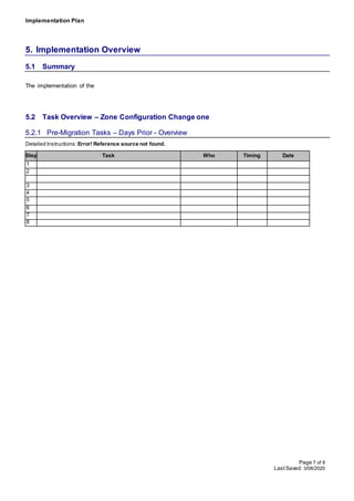 Implementation plan template | PDF