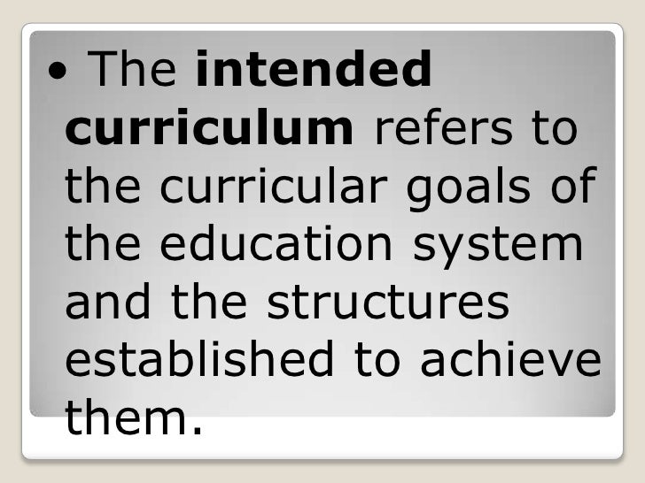 Implemented curriculum vs achieved curriculum