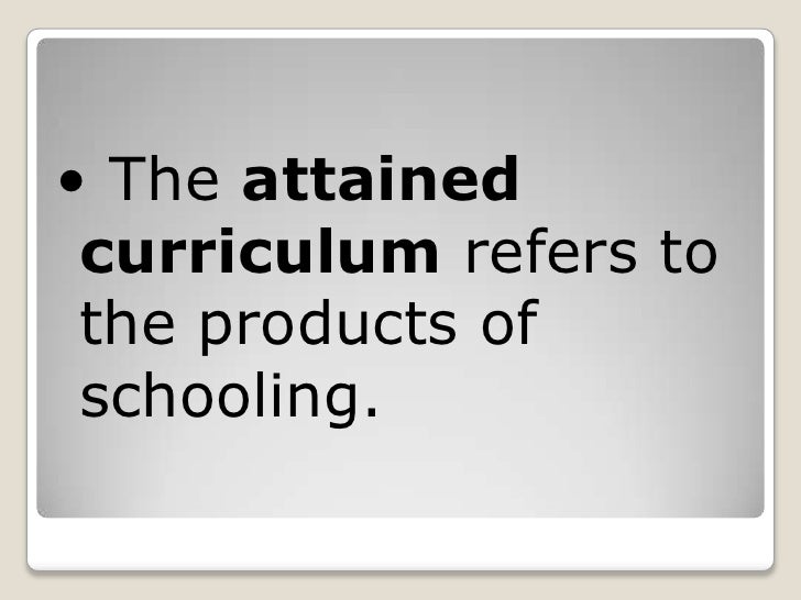 Implemented curriculum vs achieved curriculum