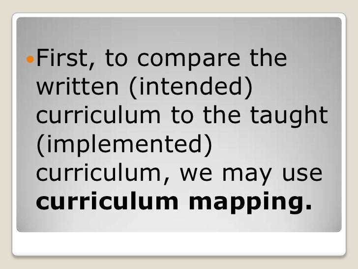 Implemented curriculum vs achieved curriculum