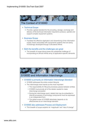 Implementing S1000D in the Real World