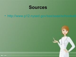 Sources
• http://www.p12.nysed.gov/sss/ssae/schoolsafe
 
