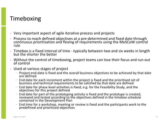 Time Box Iterative Development Implementing agile iterative project delivery approach and achieving ...