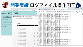開発実績 ログファイル操作画面
 