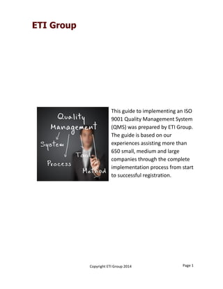 Implementing An ISO 9001 Quality Management System | PDF