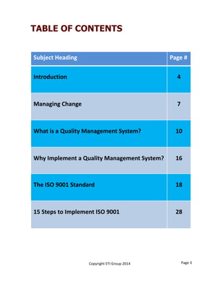 Implementing An ISO 9001 Quality Management System | PDF