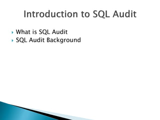 Implementing Auditing in SQL Server | PDF