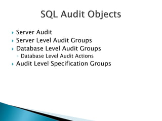 Implementing Auditing in SQL Server | PDF