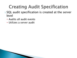 Implementing Auditing in SQL Server | PDF
