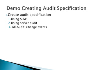 Implementing Auditing in SQL Server | PDF